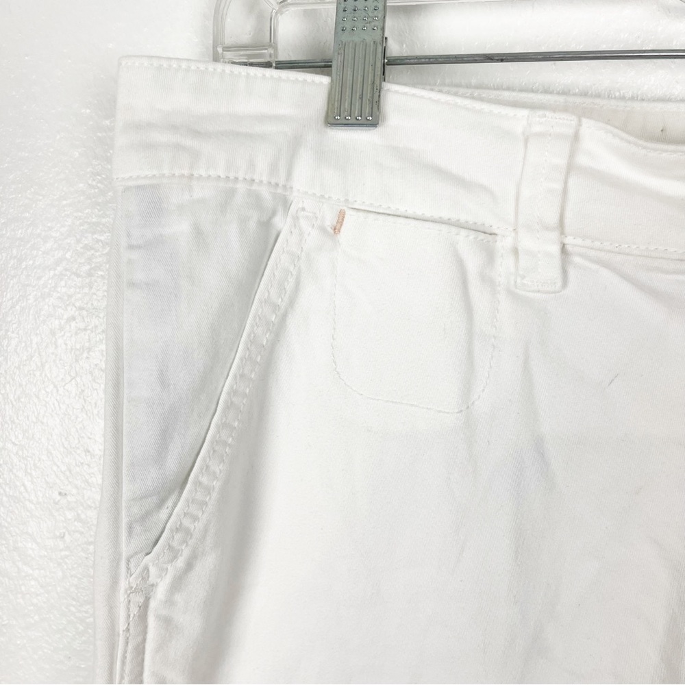 ANTHROPOLOGIE White Chino Relaxed Fit Pants 29 Preppy Neutral Beach Wedding - Picture 7 of 12